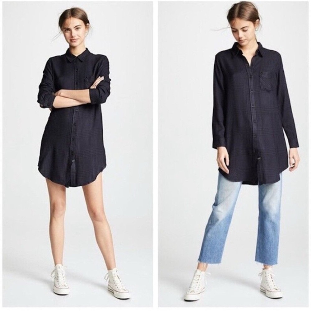 Rails Bianca button up shirt dress- M